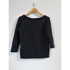 Urban Outfitters Women's Sweatshirt Pullover Wide Boat Neck Polka Dot Medium